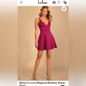 Magenta Skater Dress